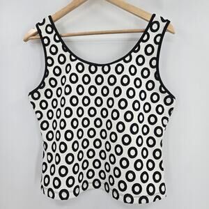 Joseph Ribkoff Women Vtg 90s Y2K Maximalist Eclectic Indie 3D Knit Tank Top 14